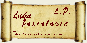 Luka Postolović vizit kartica